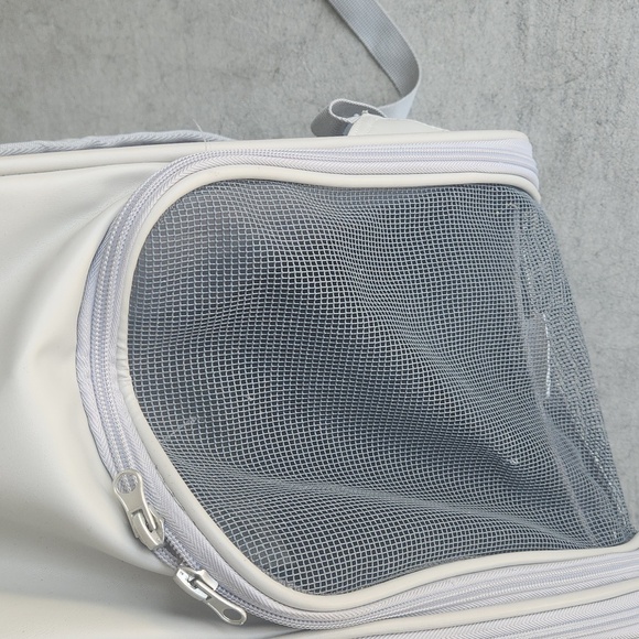 Gray Dog Carrier Backpack with Travel-Friendly Design - Picture 3 of 5